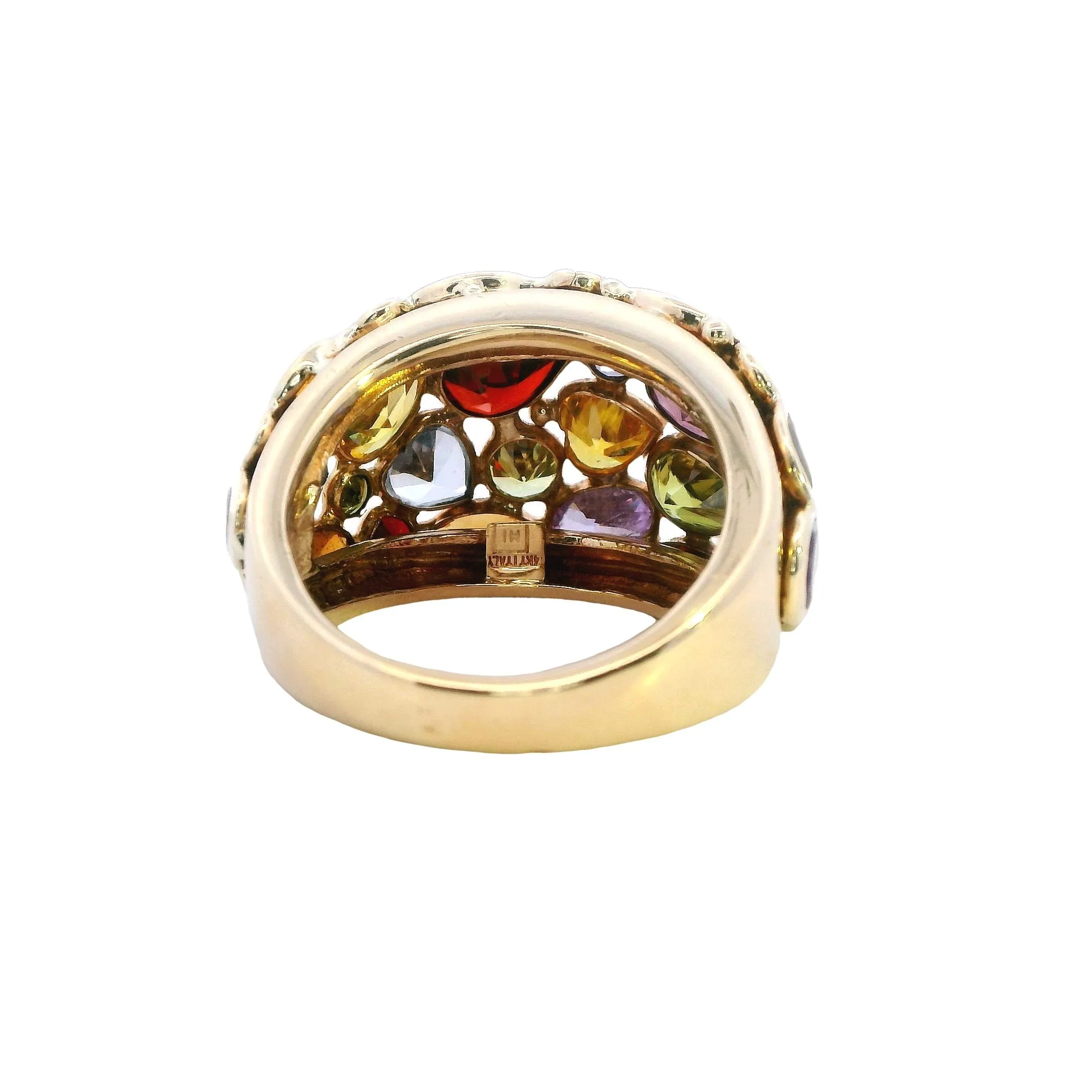 Dazzling 14ct Yellow Gold Ring - A Symphony of Colours