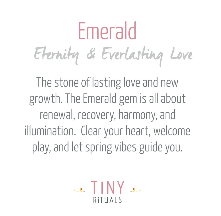 Emerald Silver or Gold Stud Earrings by Tiny Rituals