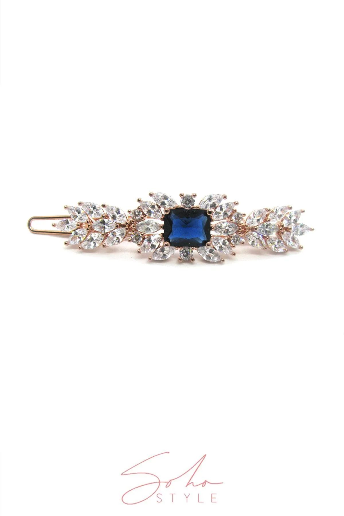 Emerald sparkle hair clip Barrette