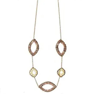 Ethiopian Opal Chocolate Moonstone Necklace 4728A by Michelle Pressler Jewelry