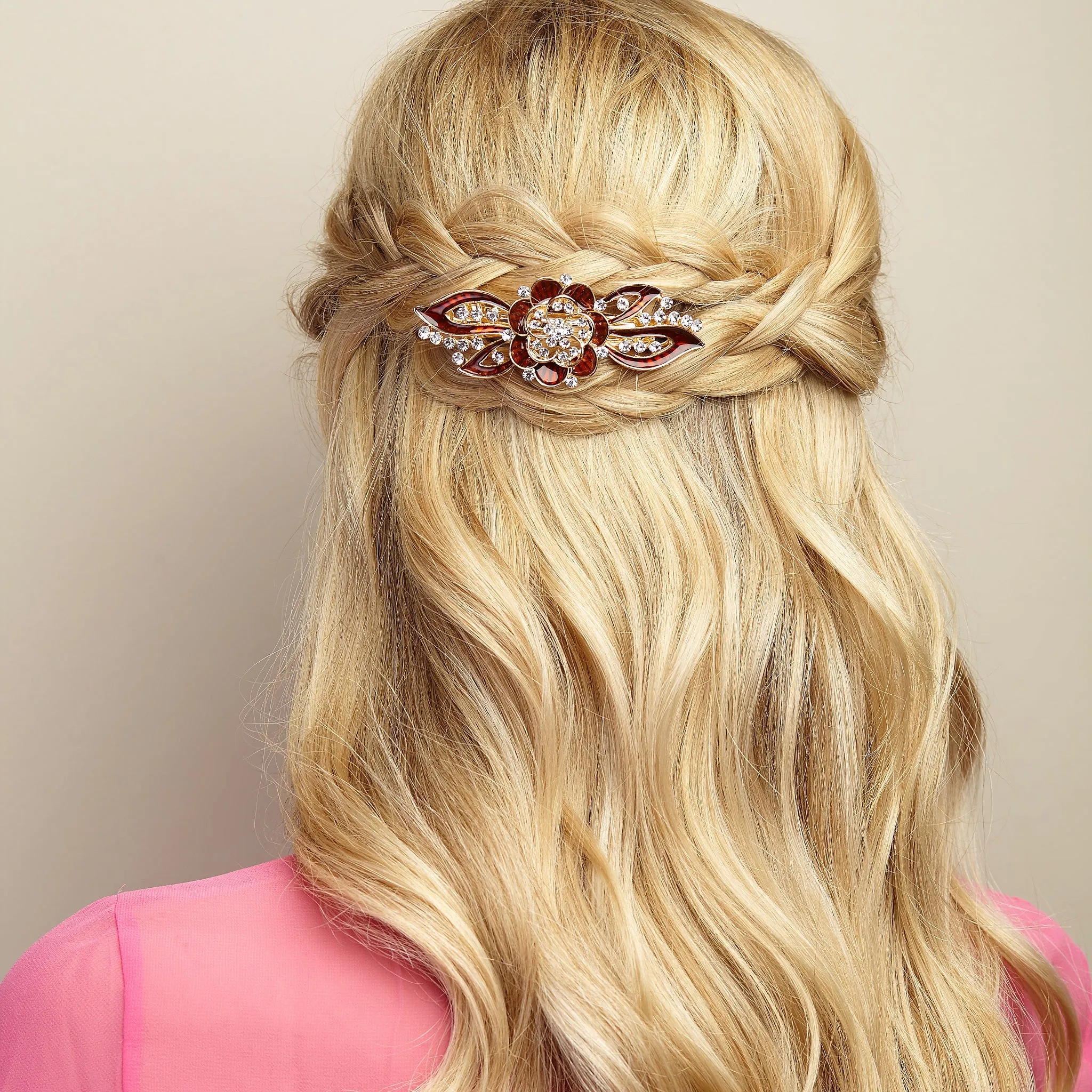 Flower Hair Clip in Enamel