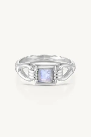 Freya Moonstone Silver Ring