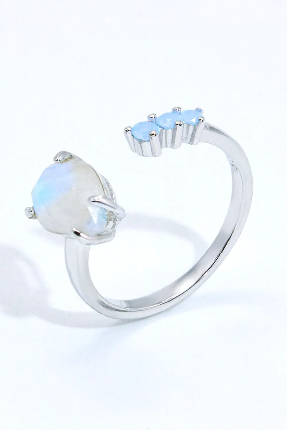 Gold-Plated Moonstone Open Ring