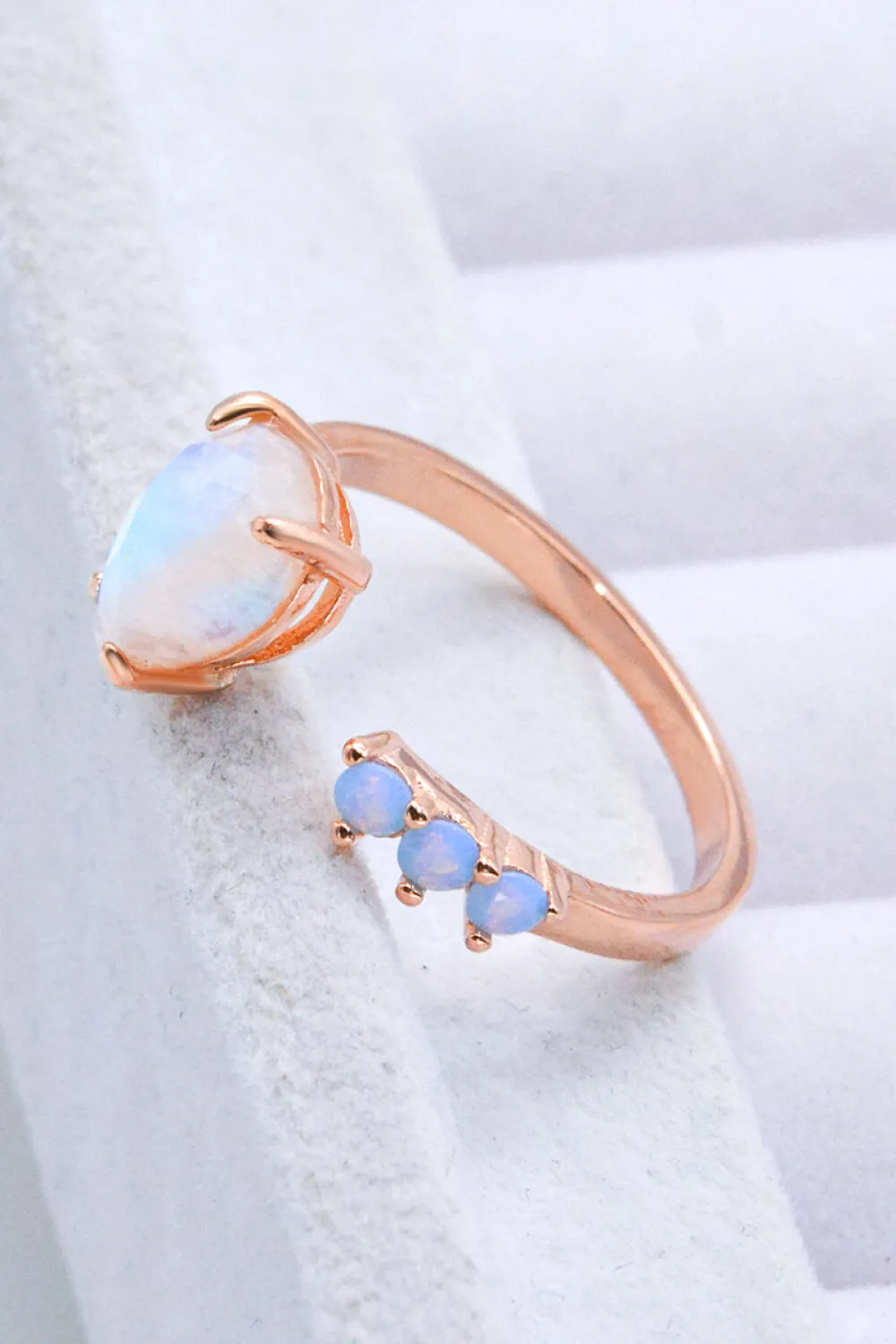 Gold-Plated Moonstone Open Ring