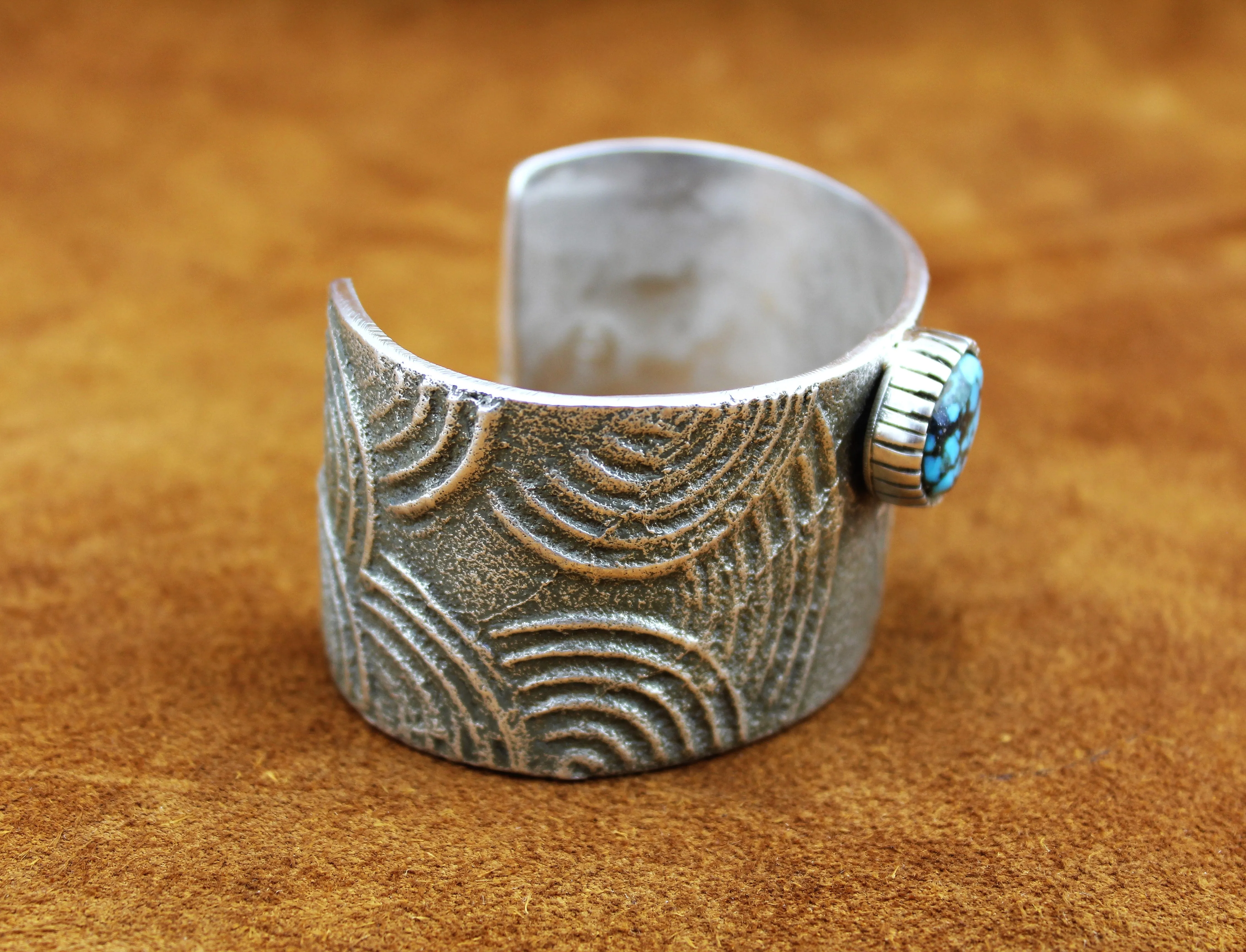 Merlin James Tufa Cast Sterling Turquoise Bracelet