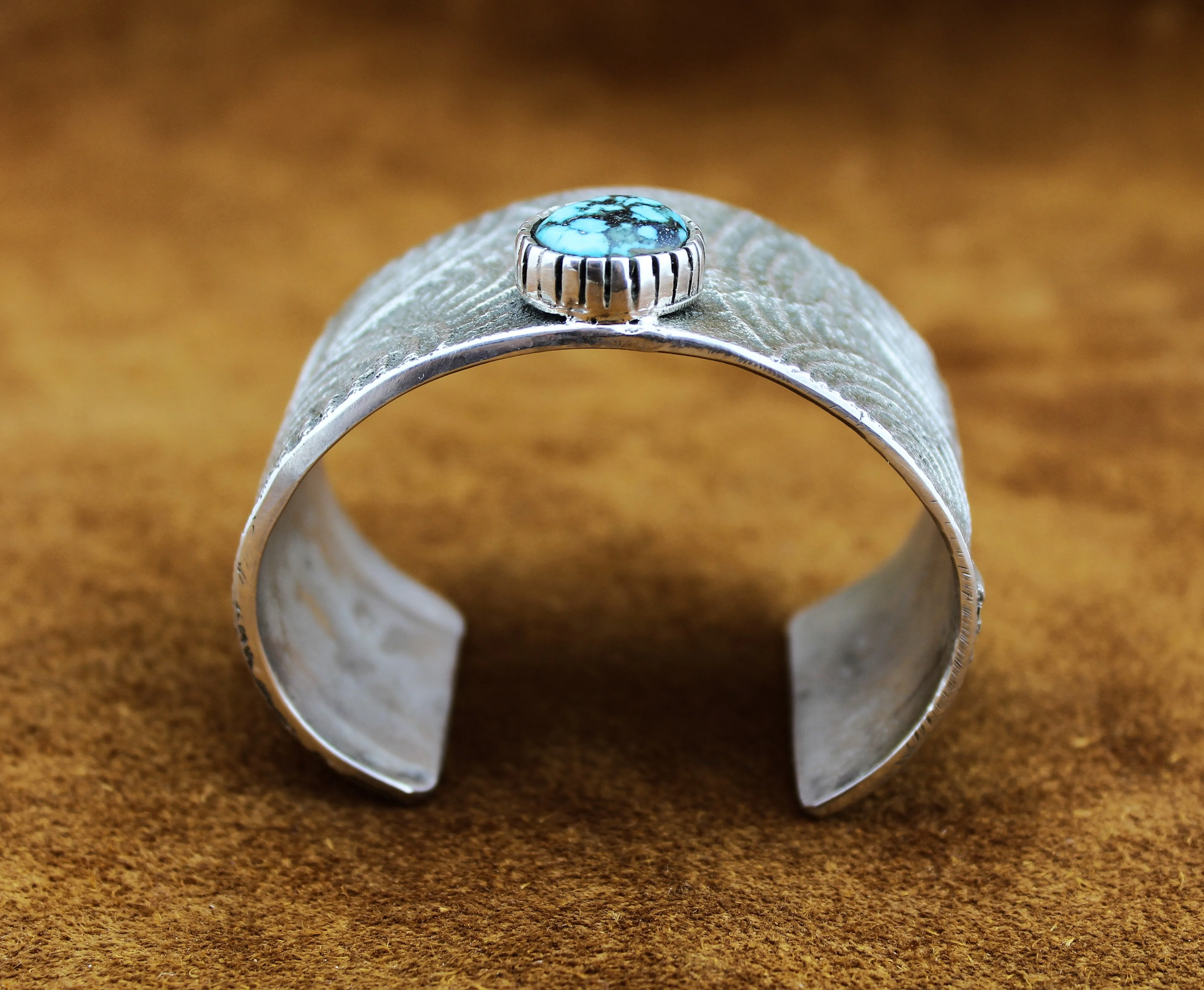 Merlin James Tufa Cast Sterling Turquoise Bracelet