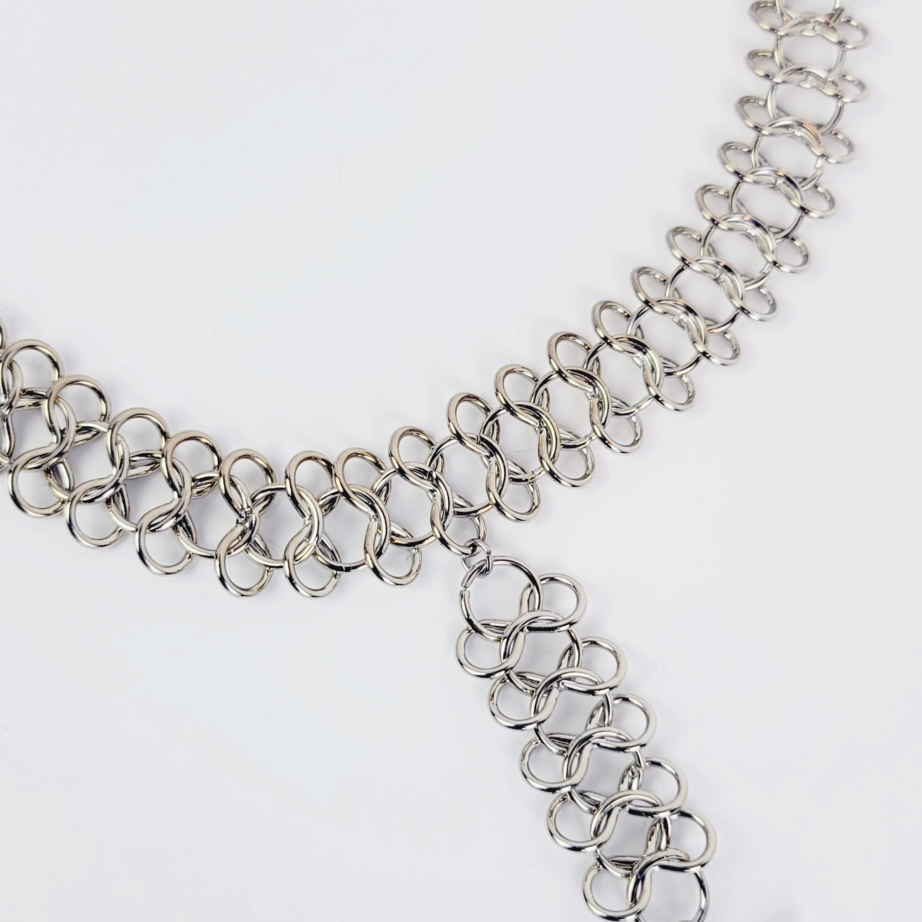Nipple Clamps and Chainmaille with Your Choice of Crystal and Triple Moon Goddess Pentagram