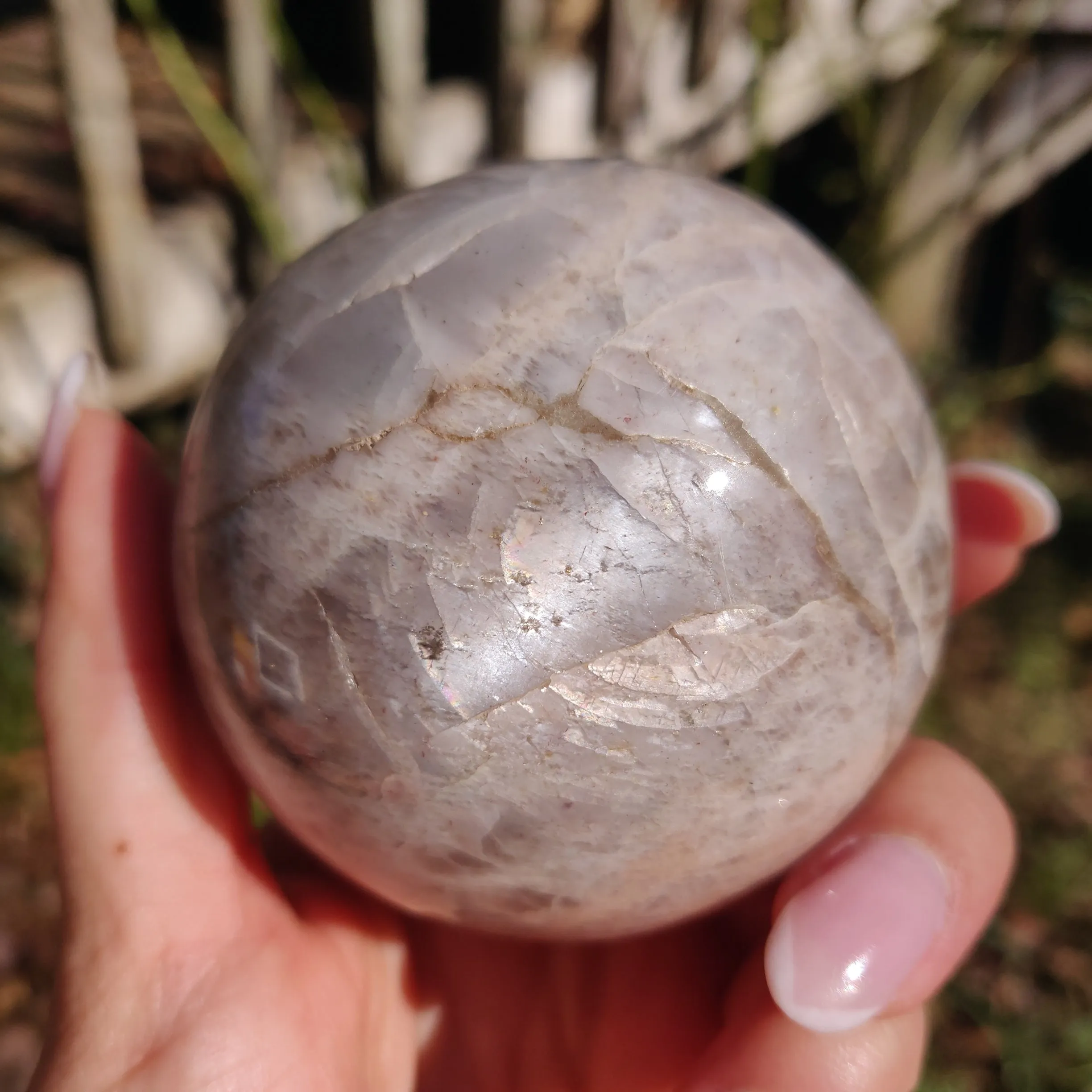Peach Moonstone Sphere (#1S)