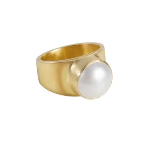 PEARL DOME RING - GOLD