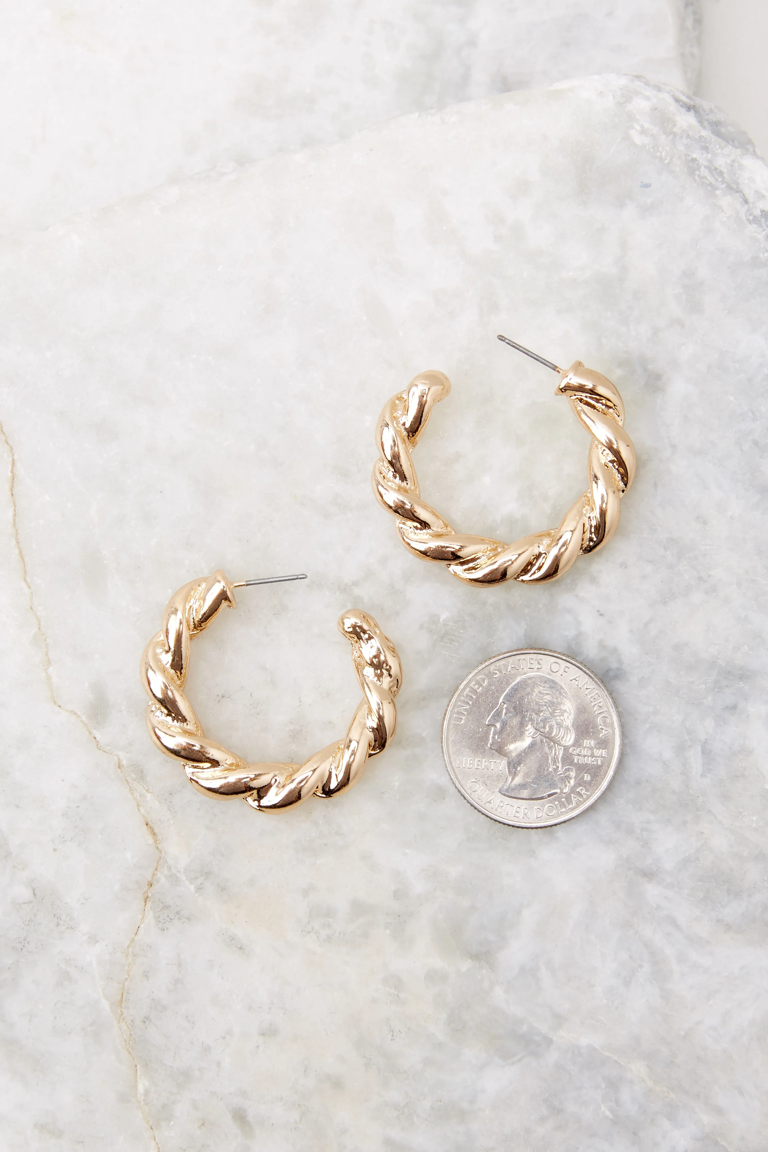 Simple Style Gold Hoop Earrings